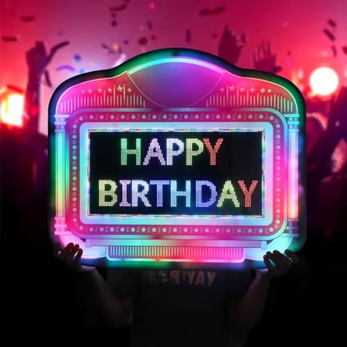 Customized Bottle Presenter LED Letter Board LED Letter Billboard Bar Atmosphere Props Nightclub Rechargeable Bottle Girl Signs, APP Programmable, with 2x5000mAh Batteries, Acrylic Frame