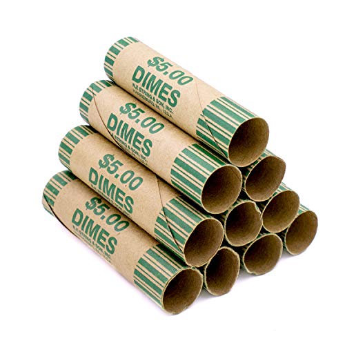 Pre-Formed Dime Coin Wrappers (Bundle of 1,000)