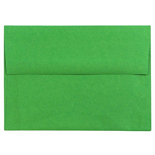 JAM PAPER A6 Colored Invitation Envelopes - 4 3/4 x 6 1/2 - Green Recycled - Bulk 1000/Carton