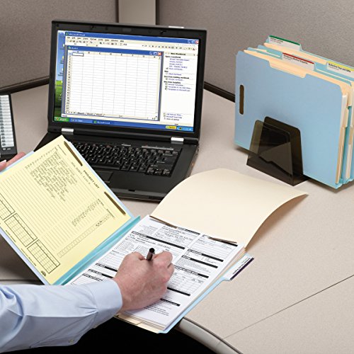 Smead 100% Recycled Pressboard Fastener File Folder, 2 Fasteners, 1/3-Cut Tab, 3" Expansion, Letter Size, Blue, 25 per Box (15002)