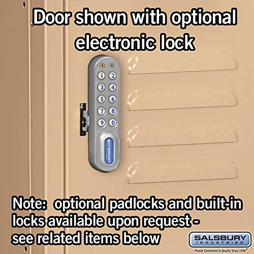 18" Wide Four Tier Standard Metal Locker - 1 Wide - 6 Feet High - 18 Inches Deep - Tan - Unassembled