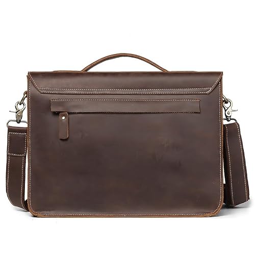 ZUIAI Men Briefcase Business Messenger Bags Male Vintage Shoulder Bag Men's Large Laptop Travel Bags