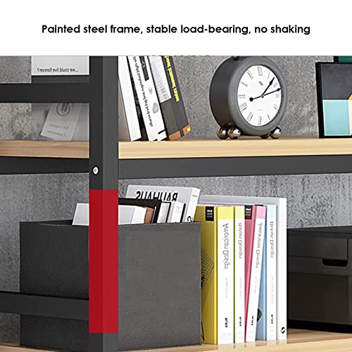 Bookshelf, 3 Layer Desktop Bookshelf - Desktop Organizer Office Storage Rack, Adjustable Multi-layer Bookshelf Desktop Racks, 3 Tier Desktop Bookcase For Computer Desk, Desktop Organizer Shelf Racks(A