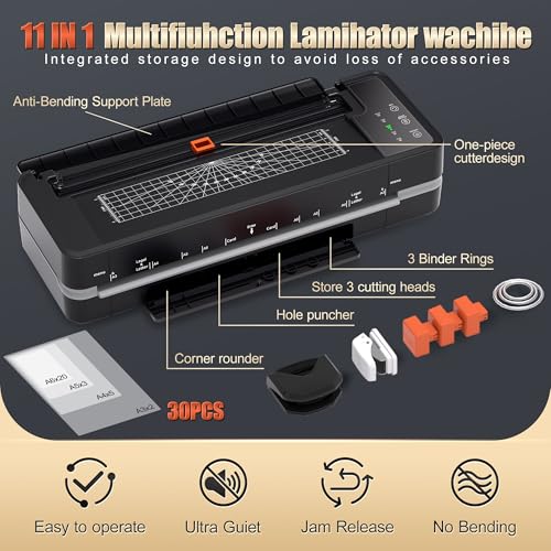 Chilino 13inch Heavy-Duty 4-Roller 11x17 Laminator Machine, 1000mm/min