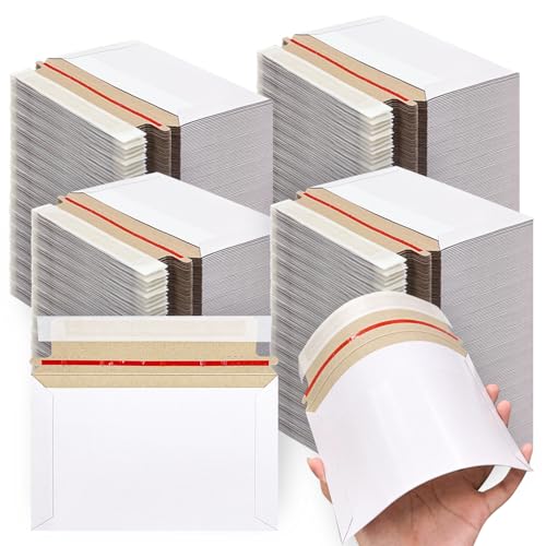 Ayearparty 500Pcs Rigid Photo Mailers 6.5 x 4.5Inch Shipping Envelope Bulk