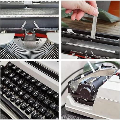 AMQYDT Old Fashioned Typewriter, Classic Manual Typewriter, Antique Typewriting Machine, Manual Typewriter for Writing, Letters and Vintage Collectible Present, Nostalgic Writing Experience