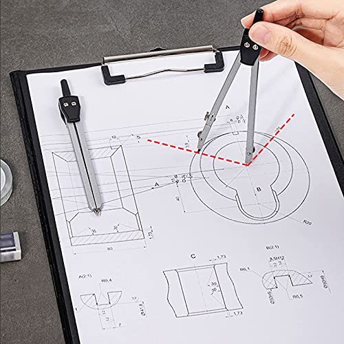 DUHTFCY 16 Piece Compass Set Math Geometry Tool Set with Lead Refills Protractor Set Great for School Home and Office Geometry kit