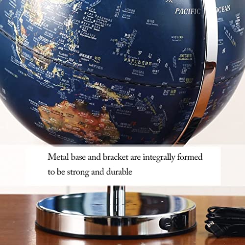 HRTC World Globe Newest World Globe Led Lighted Globe Desktop Education Globe Earth Geography Globe 12 Inch Office Decoration Globe Clear Text Marking