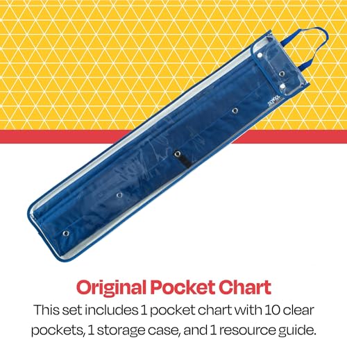 School Smart Original Pocket Chart with 10 Pockets, 50 x 34 Inches
