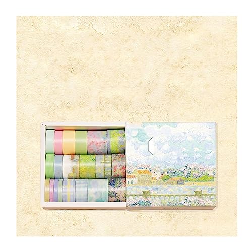 KLJUHGTR 20pcs Vintage Imprint Series Masking Washi Tape Retro Letters Art Decorative Adhesive