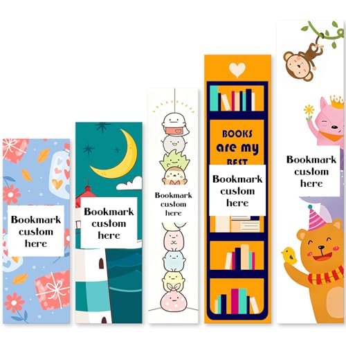 Custom Bookmarks with Photo and Logo, 2 x 6 Inch, 2000 Pack