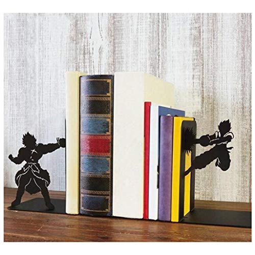 Creative Book Ends Heavy Duty Metal Dragon Ball Bookends Decorative Book Dividers Books Organizer Home Office School Supplies (Color : Black, Size : C)