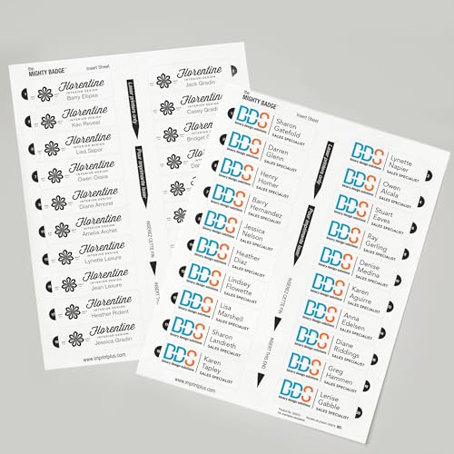 Avery® Reusable Magnetic Professional Name Badge System Refills, Inserts for 1" x 3" Name Tags, Compatible with Laser Printers, 100 Clear Printable Inserts (71210)