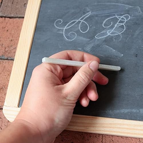 AnNafi® Chalk Pencils Edible Raw Simple White Slate Pencil, Premium Edible Chalk Slate For Eating Drawing Chalk Box Set For Kids in Bulk, Chalkboard Markers Dustless Eatable Stone Pencils (200)