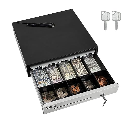 SAM4s Black GIANT-100 Compact 3" Thermal POS Printer USB Serial Ethernet, with Splash Cover Included 16" Black Cash Drawer