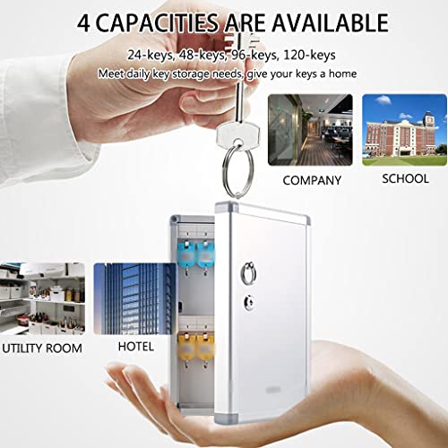 xdgFHsy Household Office Available Aluminum Alloy Key Lock Box(24-Keys)