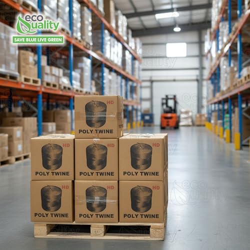 [2 Pack] EcoQuality Polypropylene Twine 2800 Feet - Carboard Bundling, Shipping, Commercial Packaging, Center Pull Box, Tie Wrap, Tying, Tomato Twine