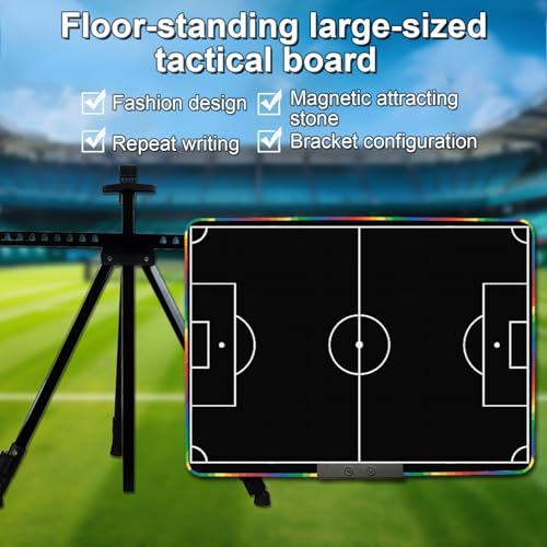 BELOWSYALER 28 Inch LCD Football Trainer Board Highlighting Encompassed Stand and Tap Erase Security for Strategic Planning Coaching Aid Training Tool