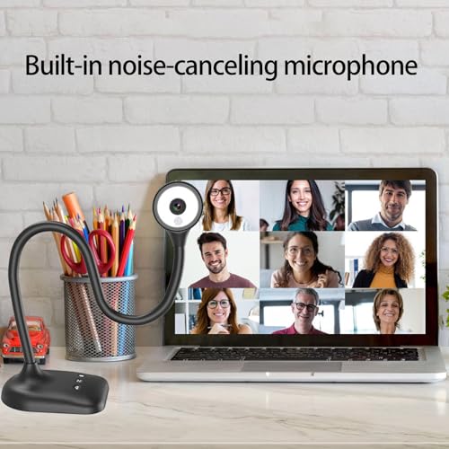 Xanorrg Full Clear Streaming USB Document Camera with Adjustable Arm for Online Teaching Webinars Video Conferencing Webcam