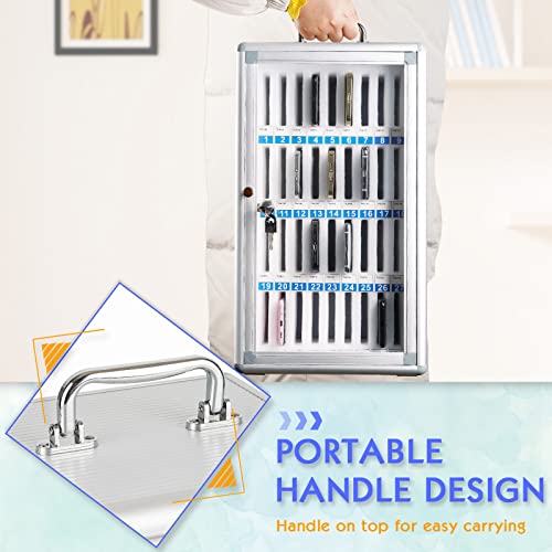 36 Slots Aluminum Alloy Cell Phone Locker, Phone Holder for Classroom
