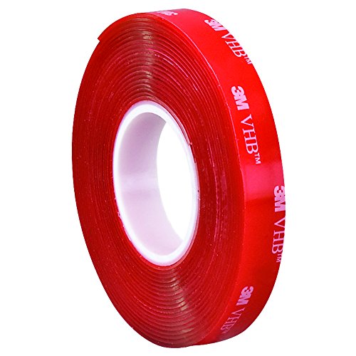 3M VHB 4x8 Tape, 1/2" x 5 yd, Clear (VHB491012R)