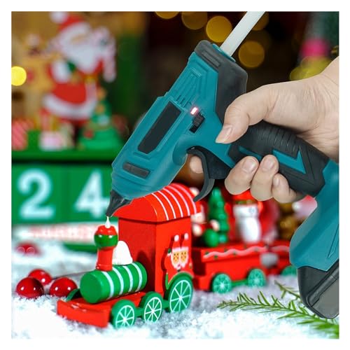 LIBODD Hot Glue Gun Electric Hot Melt Glue Gun for 18V Battery Cordless Electric Glue Grab 11mm Glue Stick Hot Melt Welding Air Gun for DIY Arts, Crafts and Quick Repairs(B)