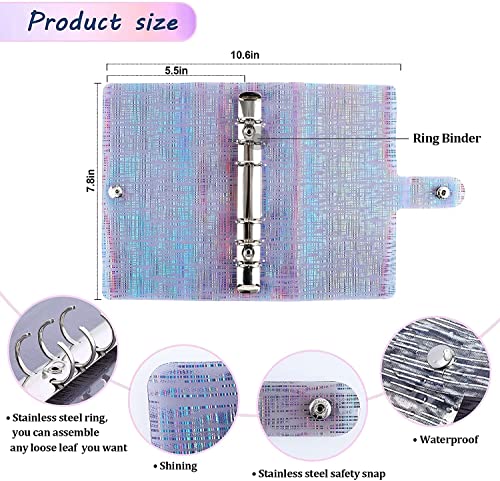 ONMYJFD 34 Pcs Budget Binder Cash Envelope Planner System, with Money Envelopes,Expense Budget Sheets, PVC Storage Bags, Labels, Ruler(E)