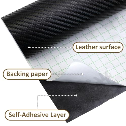 Fabric Adhesives Carbon Fibre Leather Repair Patch Self Tape Vinyl Repair Tape, Reupholster Leather Patches for Furniture Couch Chairs Car Seat(Rose red)
