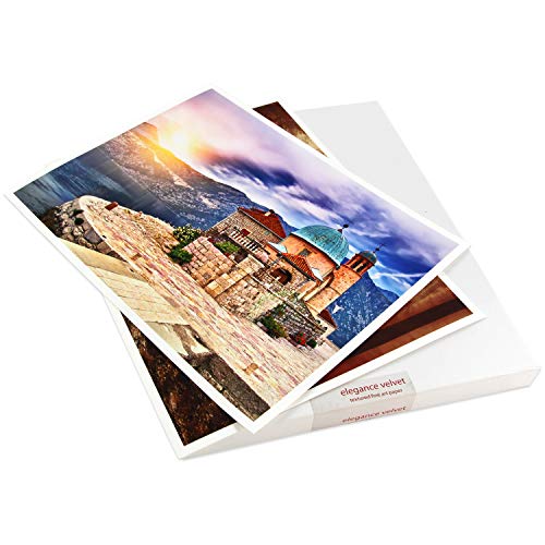Elegance Velvet 17 in x 25 in, 25 Sheets is a Premium Matte 310 gsm, Cold Pressed Bright White Museum Grade Fine Art Inkjet Paper, Compatible with Most Dye-Based and Pigment Printers