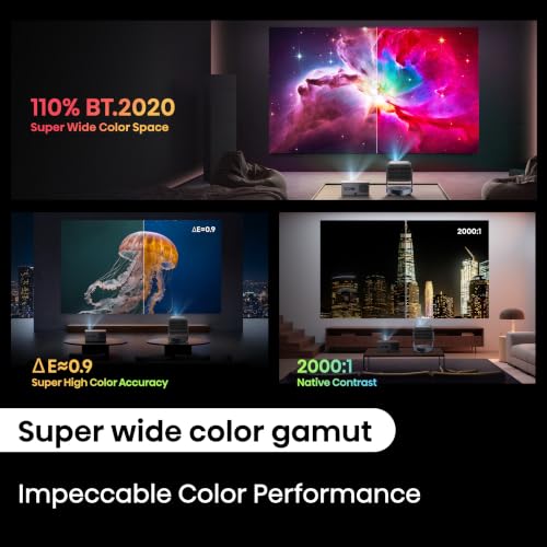 Hisense C2 Ultra, Triple Laser Smart Portable Projector, 4K UHD, 3,000 Lumens, 65” – 300”, Dolby Vision, IMAX Enhanced, Sound by JBL, Netflix Included, Designed for Xbox, Optical Zoom
