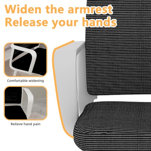 ZRainbowroad Office Chair No Wheels with Armrests for Office Guest Seating