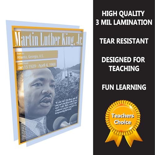 Young N Refined Black History Posters 12 pack school EXTRA LARGE charts Laminated (24x30) USA MADE
