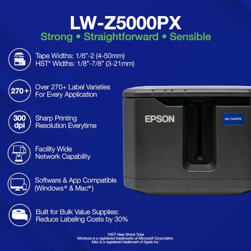 LABELWORKS Epson LW-Z5000PX Industrial Label Printer Kit - Desktop