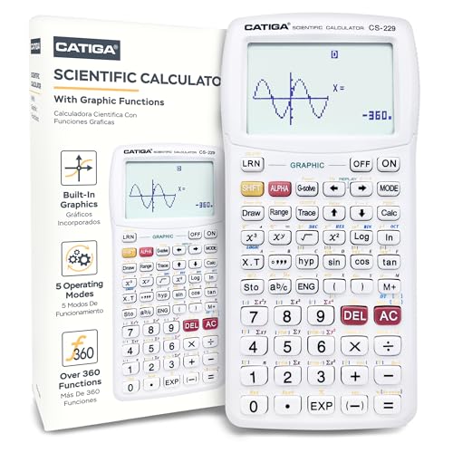 CATIGA Scientific Calculators with Graphic Functions, Graphing Calculators with Multiple Modes, Scientific Calculators for Students, High School or College Courses, Calculadora Cientifica, CS-229