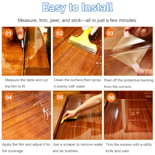 PYYDJQ Clear Contact Paper Peel and Stick for Furniture