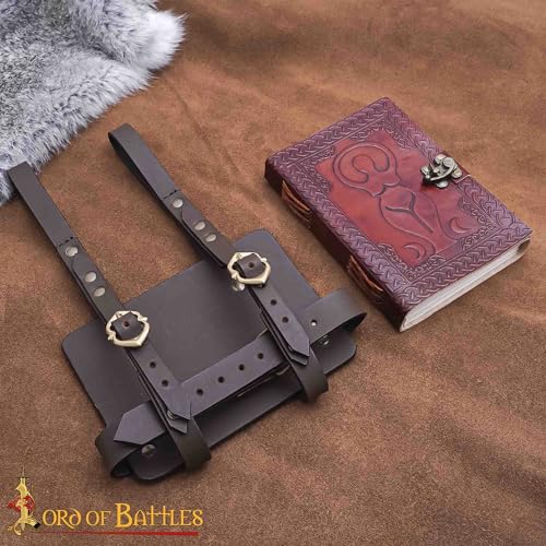Lord of Battles Adventurer's Book or Diary Holder Handcrafted from Genuine Leather 13x18cm