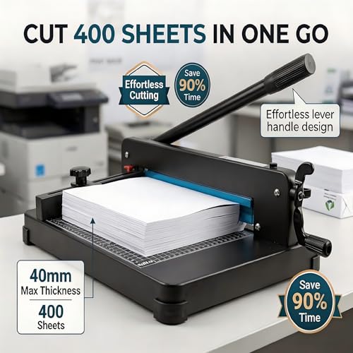 Gleebe Professional 400-Sheet Heavy Duty Paper Cutter Guillotine