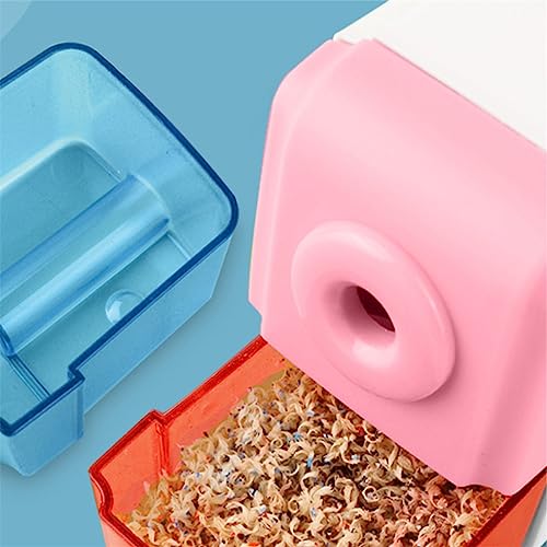 XJPWZER Cute School Office Non Slip Automatic Enter Hand Crank Pencil Sharpener Multifunctional Labor Saving Classroom(E)
