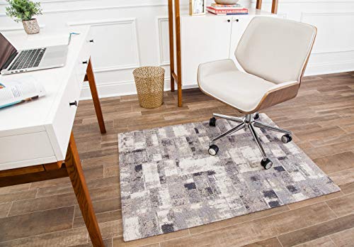 Anji Mountain 54" x 40" Rug'd Office Chair Mat for Carpet & Hardwood Floor