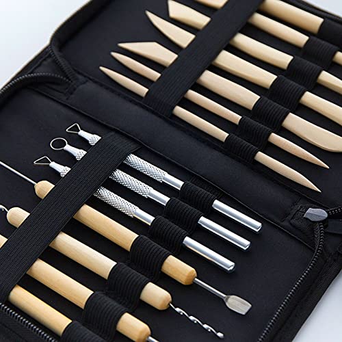 TXGJWRA Clay Sculpture Polymer Tool Set Beginner's Craft Sculpting Pottery Modeling Carving Smoothing Wax Kit