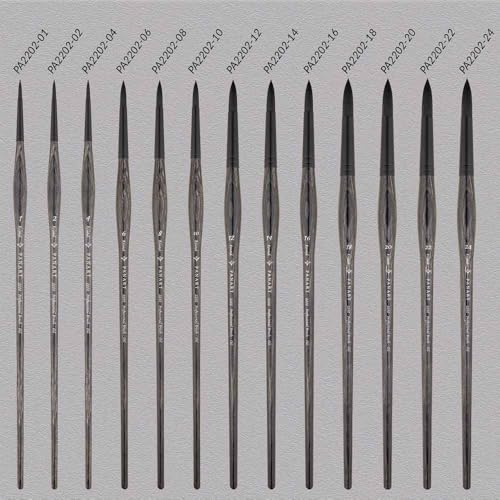 Pan Art Synthetic Round Brush No.02 for Oil Painting - Ideal for Artists - 1 Piece