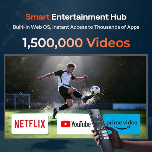 BoldEver Mini Smart Projector with Officially-Licensed Apps 500 ANSI