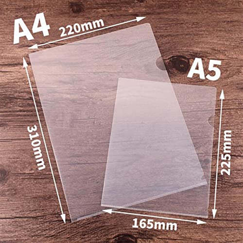 LSSOAZZVVN File Organizer 10 PCS Clear Presentation Files Paper Cover Transparent Binding PVC Report A4 Cover Documents School Projects File Folders (Color : A5-White) (A5 Clear)
