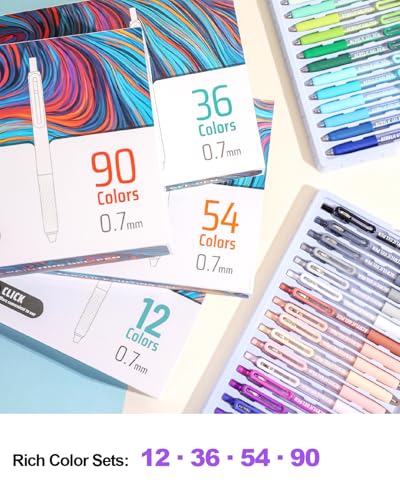 Xipan Acrylic Gel Pens for Coloring, 90 Colors Retractable Colored Pens