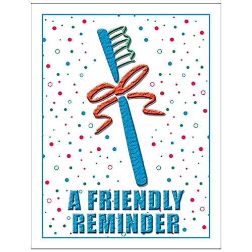 Dental Laser Appointment Reminder Postcards with Personalizable Backs. 4 Cards Micro Perforated for Tear-off at 4.25" x 5.5" on an 8.5" x 11" Sheet of 8 Pt Card Stock. (1000)