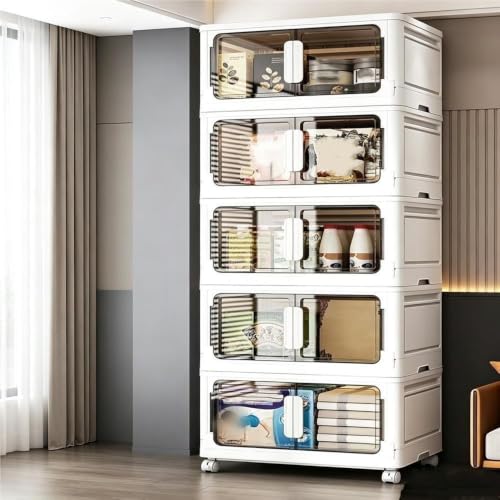 NQRTGFB Multi-Level Stackable Storage Bins with Wheels, Modular Locker Organizer(60.2 * 23.6 * 13.8in)