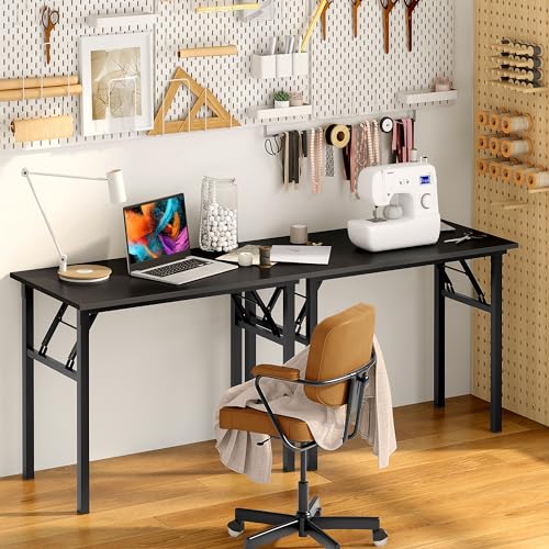 Need Office Computer Desk 39.3 Inch Sturdy Folding Laptop Table Black