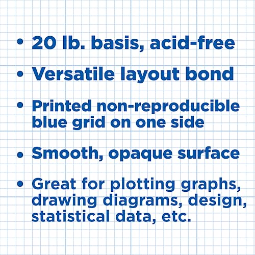 ALVIN Isometric Paper Pad 100 Sheets of 8 1/2" x 11" Model 1242-5, Drafting and Graph Paper, 20 Pound Acid-Free