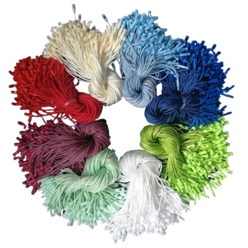 1000PCS 20CM Polyester Tag Fasteners with Snap Lock Pin for Garment Shoes Bags