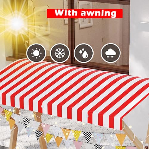 WLCGYD Red Detachable Vendor Booth Display Items, Lightweight Wood Retail Booth Kiosk, Outdoor Event Tent for Market Patio Garden, Flower Market Display Stand, Easy Assembly(150x60cm/59x23.6in)
